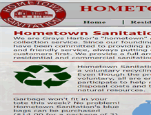 Tablet Screenshot of hometownsanitation.com